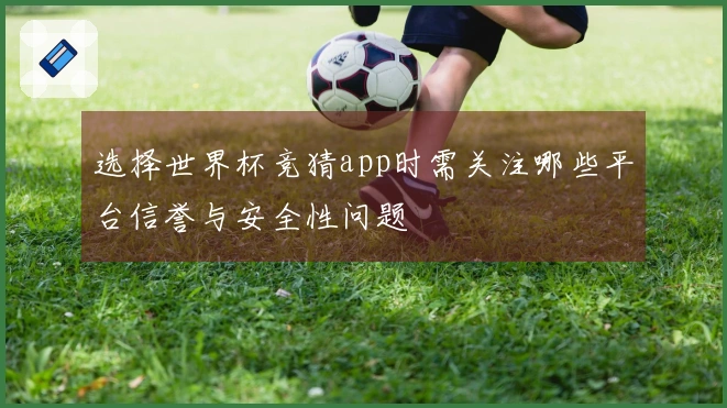 选择世界杯竞猜app时需关注哪些平台信誉与安全性问题